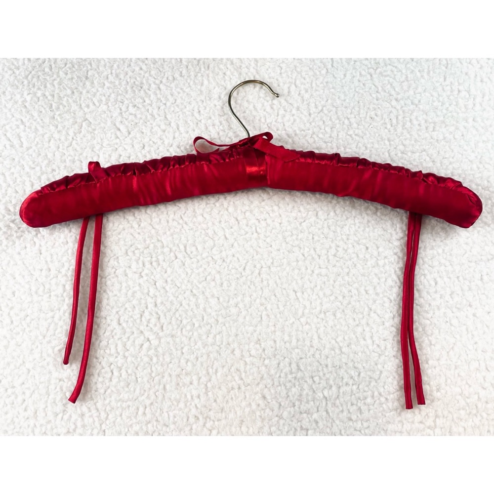 (VTG) PRIVATE LUXURIES • 3-Piece Red Satin Embroidered Pajama Set, L - Picture 13 of 16